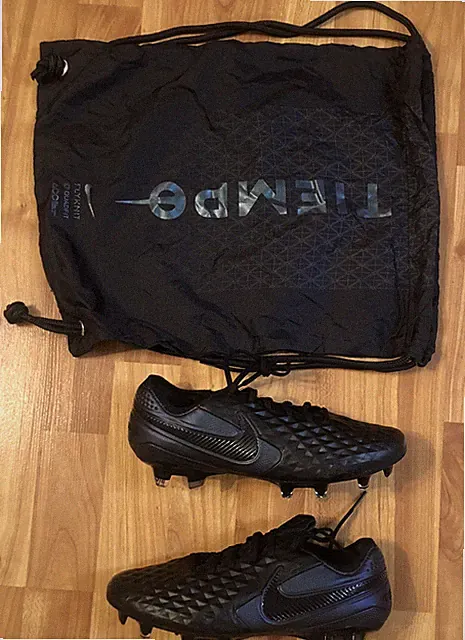 Nike Tiempo Legend 8 Elite FG ACC Kinetic Black Soccer Cleat AT5293-010 Sz 6.5