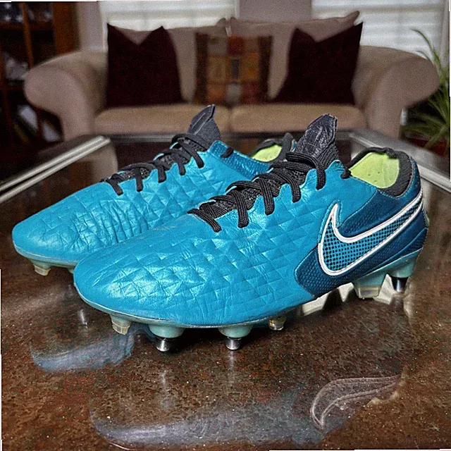 Nike Tiempo Legend 8 Elite SG-PRO AC Soccer Cleats Womens Size 7 Blue Teal ACC