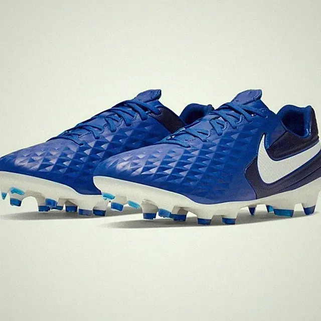Nike Tiempo Legend 8 Pro FG Soccer Cleats - Royal/White - AT6133-414 - Size 7.5