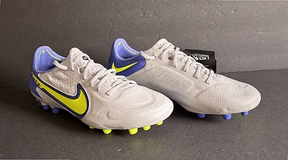 Nike Tiempo Legend 9 Elite AG Mens DB0824-076 Gray Blue Soccer Cleats Size 6