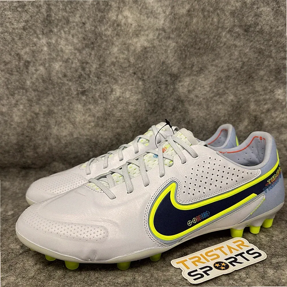 Nike Tiempo Legend 9 Elite AG Soccer Cleats Mens Sz 10 Grey Blue Kangaroo Bosnia