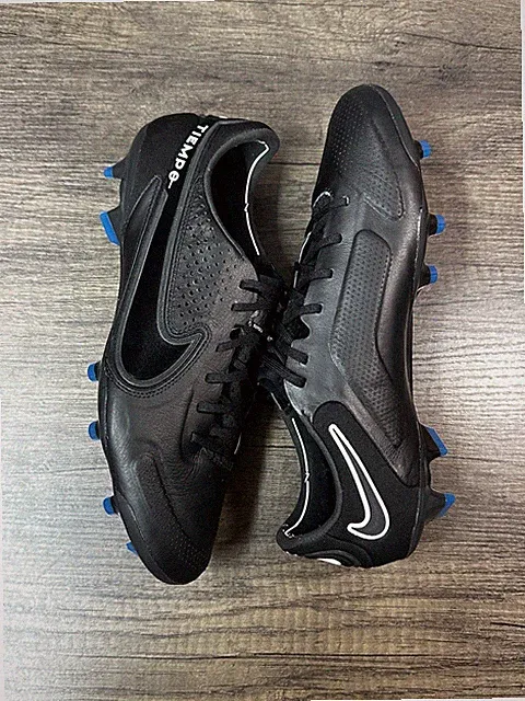Nike Tiempo Legend 9 Elite FG Black/Blue Soccer Cleat CZ8482-001 Men's Size 9-15