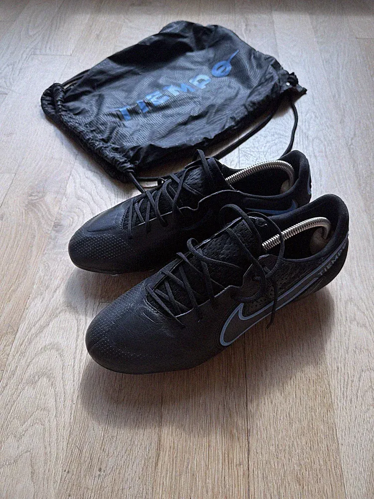 Nike Tiempo Legend 9 Elite FG Black Soccer Cleats, Size 10.5
