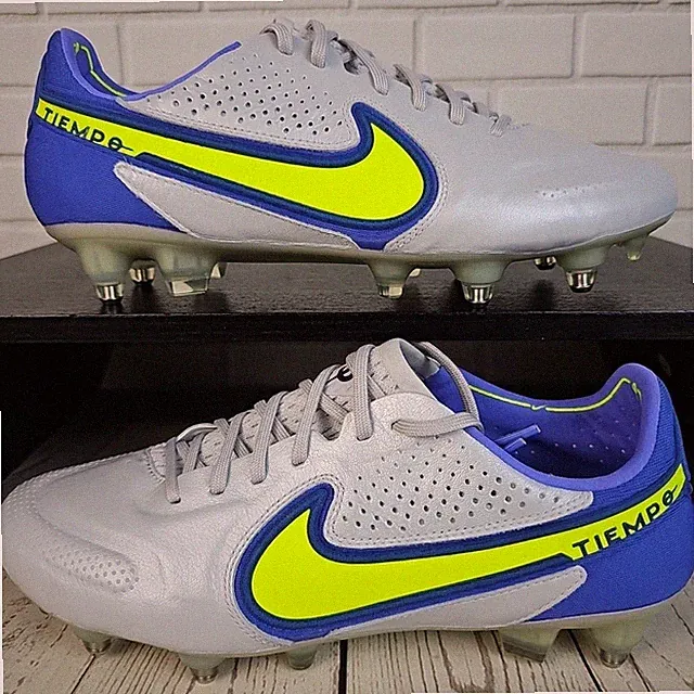 🟡 Nike Tiempo Legend 9 Elite SG-PRO AC Soccer Cleats Grey Men 8.5 DB0822-076 🟡