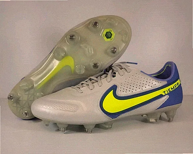Nike Tiempo Legend 9 Elite SG-PRO AC Soccer Cleats Grey Volt Mens Size 10 DB0822