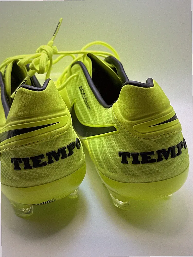 Nike Tiempo Legend VI Elite FG ACC K-Leather Volt/Black Rare Soccer Cleats US 13