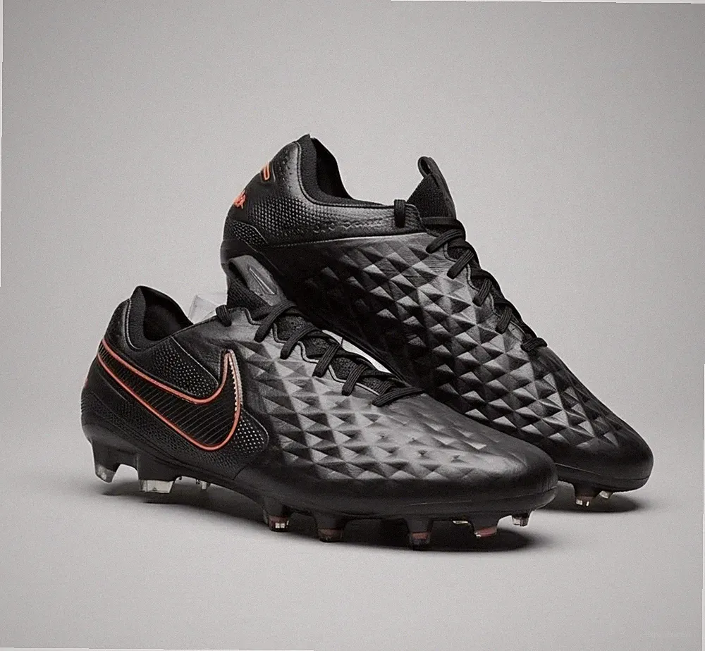 Nike Tiempo Legend VIII Elite FG Men's Size 6 Womens 7.5 Black Red Soccer Cleats