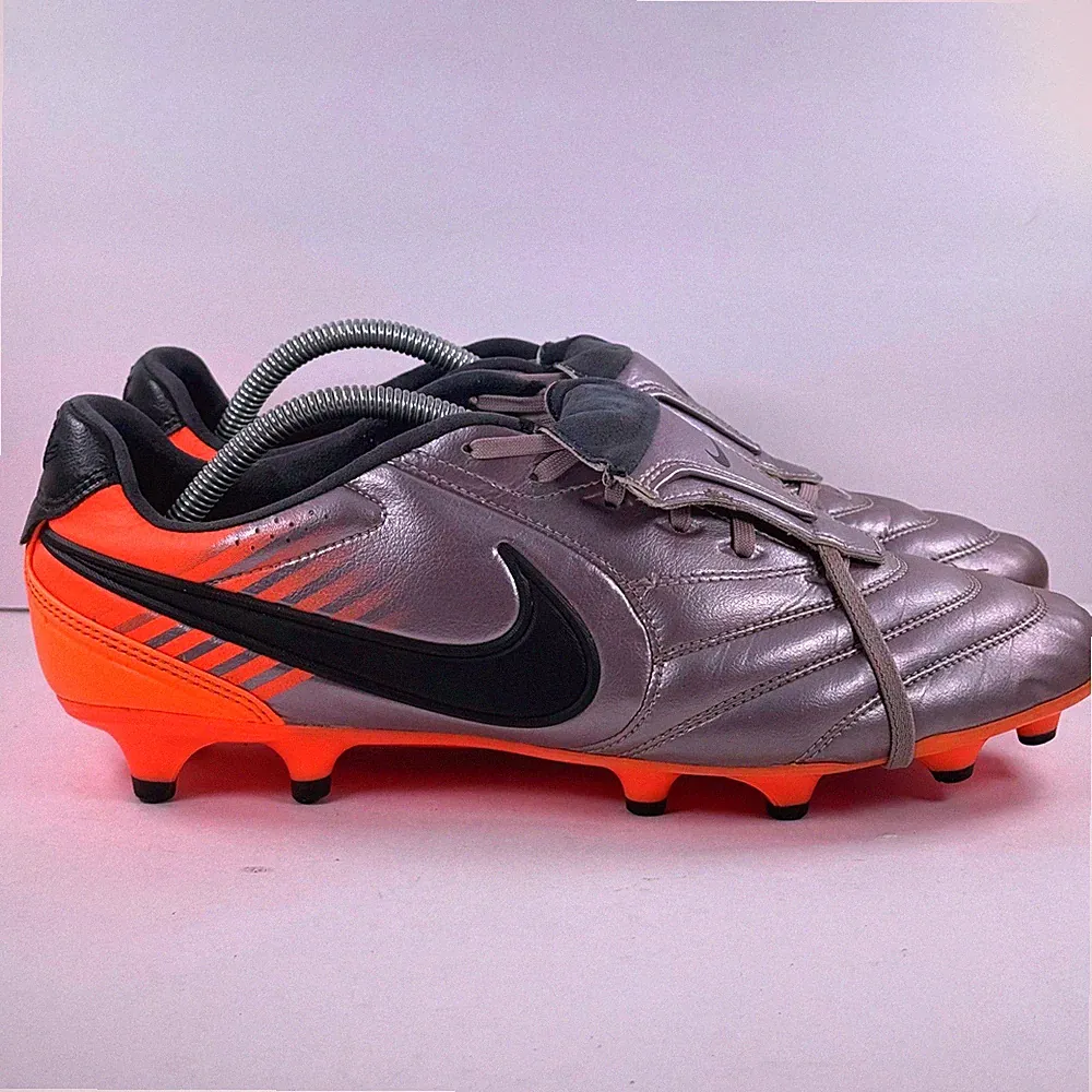 Nike Tiempo Ligera Pro FG FT Soccer Cleats Lilac Orange 104401-500 Mens 11.5