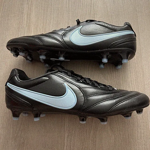 Nike Tiempo Ligera Pro FG Low Black Blue HQ3158-040 Size 9.5 Men