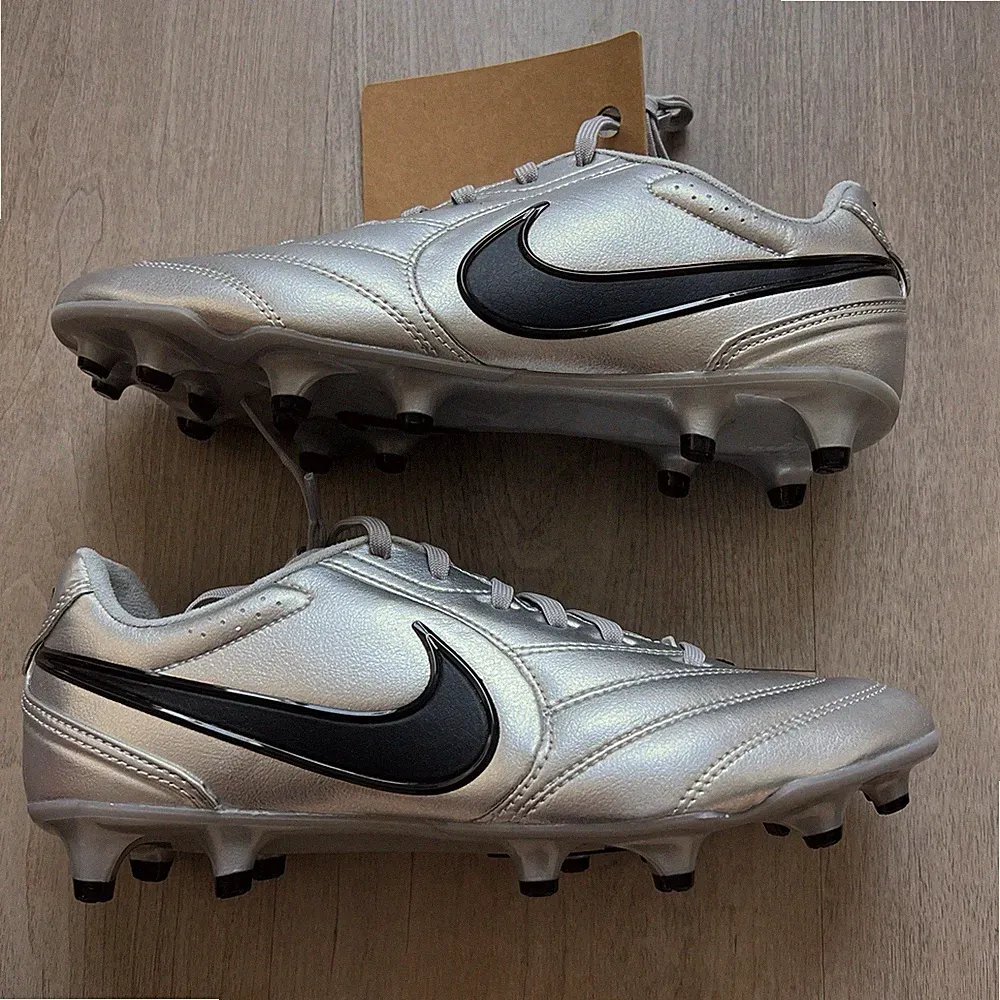 Nike Tiempo Ligera Pro FG Low Metallic Silver Black HQ3158-001 Size 8 Men