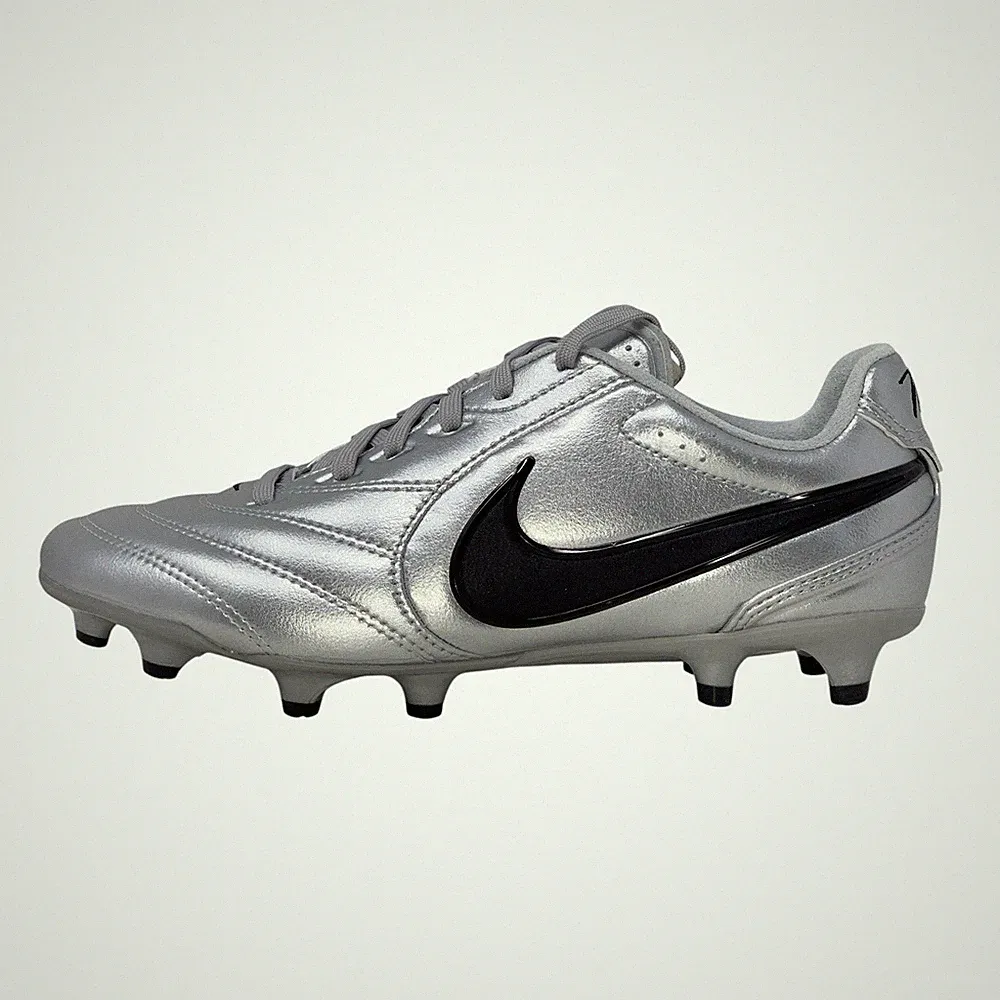 Nike Tiempo Ligera Pro FG Silver Soccer Cleats, Size 5 / 6.5W BNIB IO9607-960