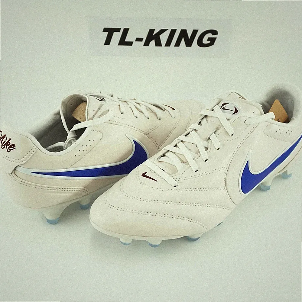 Nike Tiempo Ligera Pro FG Soccer Cleats Chalk Racer Blue HQ3158-101 Men's 11