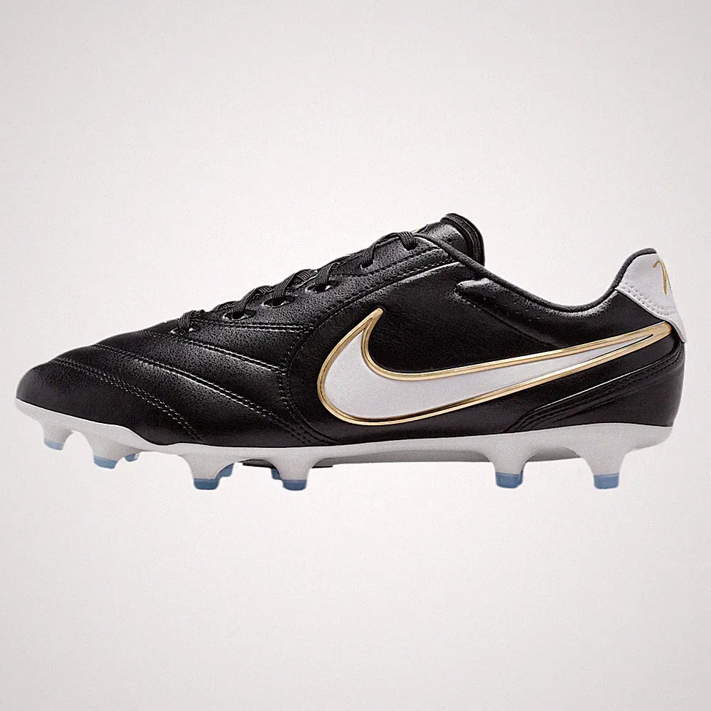 Nike Tiempo Ligera Pro Firm-Ground Low-Top Soccer Cleats (Black/White)