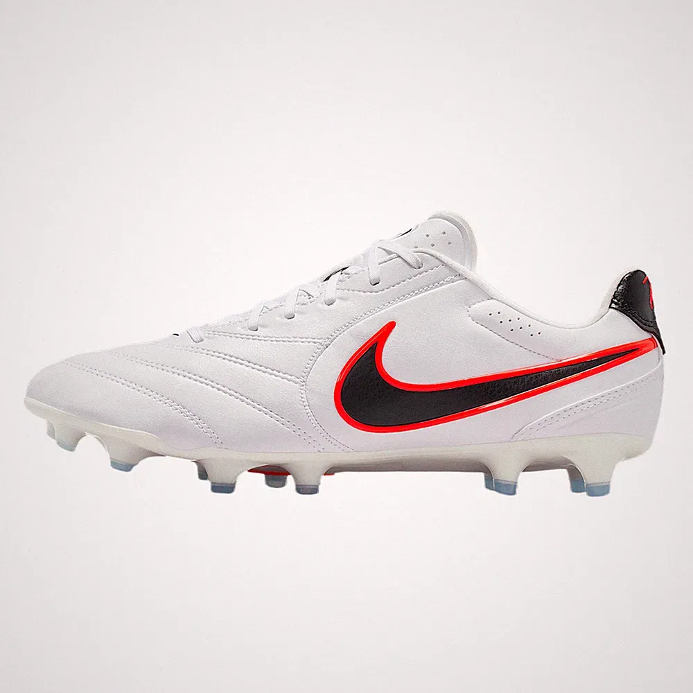 Nike Tiempo Ligera Pro Firm-Ground Low-Top Soccer Cleats (White/Brig)