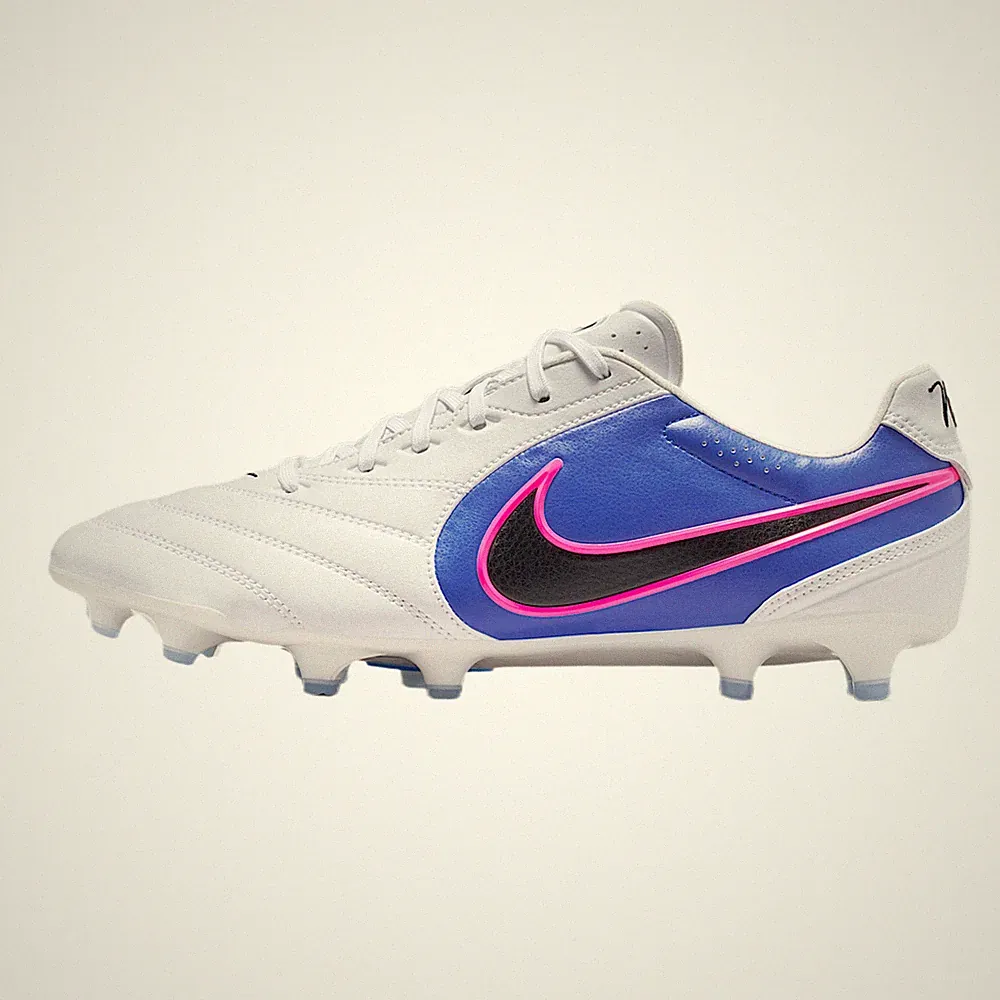 Nike Tiempo Ligera Pro Firm-Ground Low-Top Soccer Cleats (White/Race)