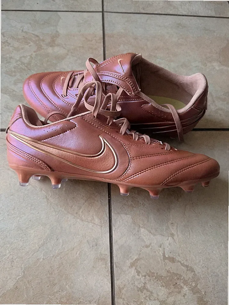 Nike Tiempo Ligera Pro Soccer Cleats Rose Gold W Tongue IO9607-960