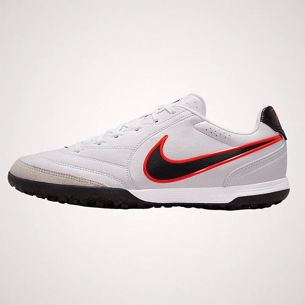 Nike Tiempo Ligera Pro Turf Low-Top Soccer Shoes (White/Bright Crimson/Black)