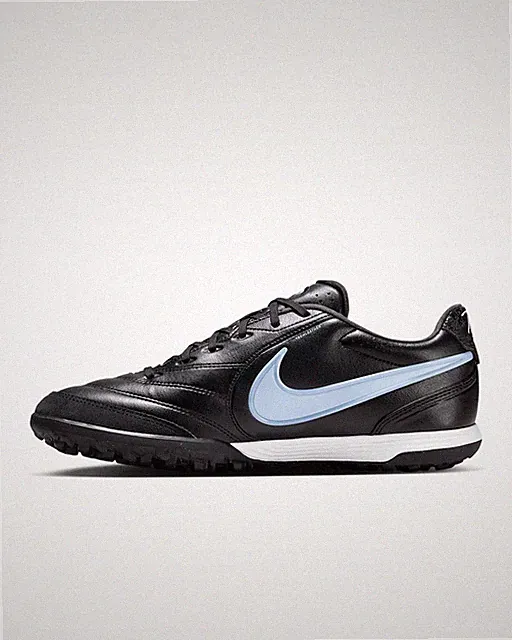 Nike Tiempo Ligeria Pro Mens Turf Soccer Shoes Black Ice Blue IB4477-040
