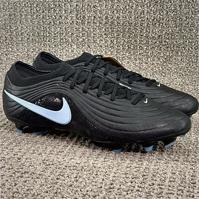 Nike Tiempo Maestro Elite FG Black Ice Blue Cleats HQ3157-040 Men's Size 6.5