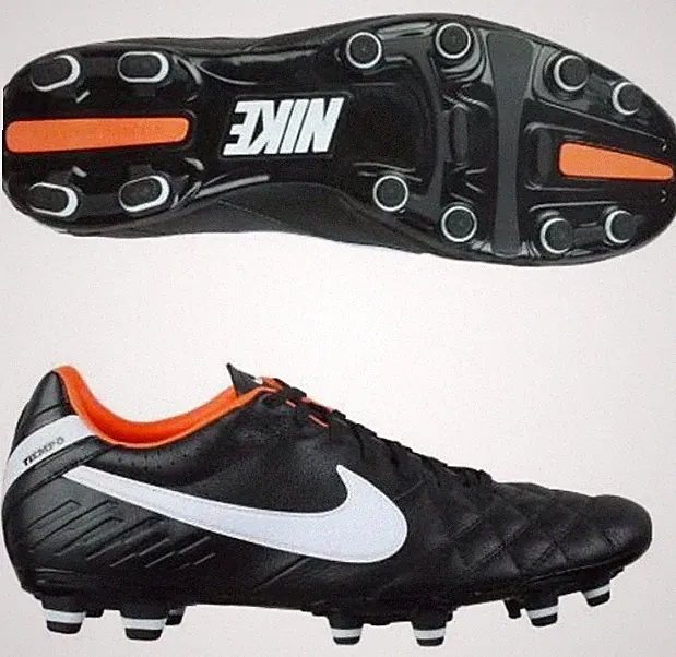 Nike Tiempo Mystic IV FG LEATHER Black Football Soccer Cleats Mens 454309 Retro