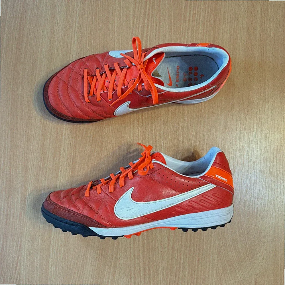 Nike Tiempo Mystic Pro IV TF Turf Leather Football Shoes Soccer Trainers US 9