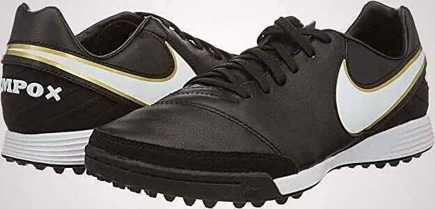 Nike Tiempo Mystic V TF Black Indoor Soccer Sneakers Shoes Cleats Size 6
