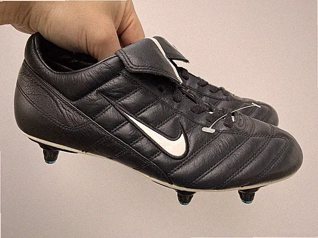 Nike Tiempo Premier SG 117322-011 RARE Size 7.5 US Black Leather Cleats Boots
