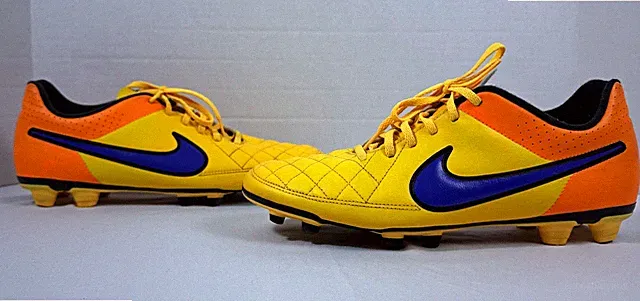 Nike Tiempo Rio 2 FG Soccer Cleats Laser Orange/Persian Violet 631287-858 Sz 11