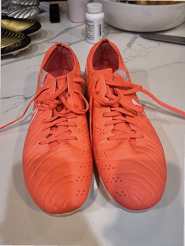 Nike Tiempo Soccer Cleats Orange Colorway Soccer Cleat Shoes