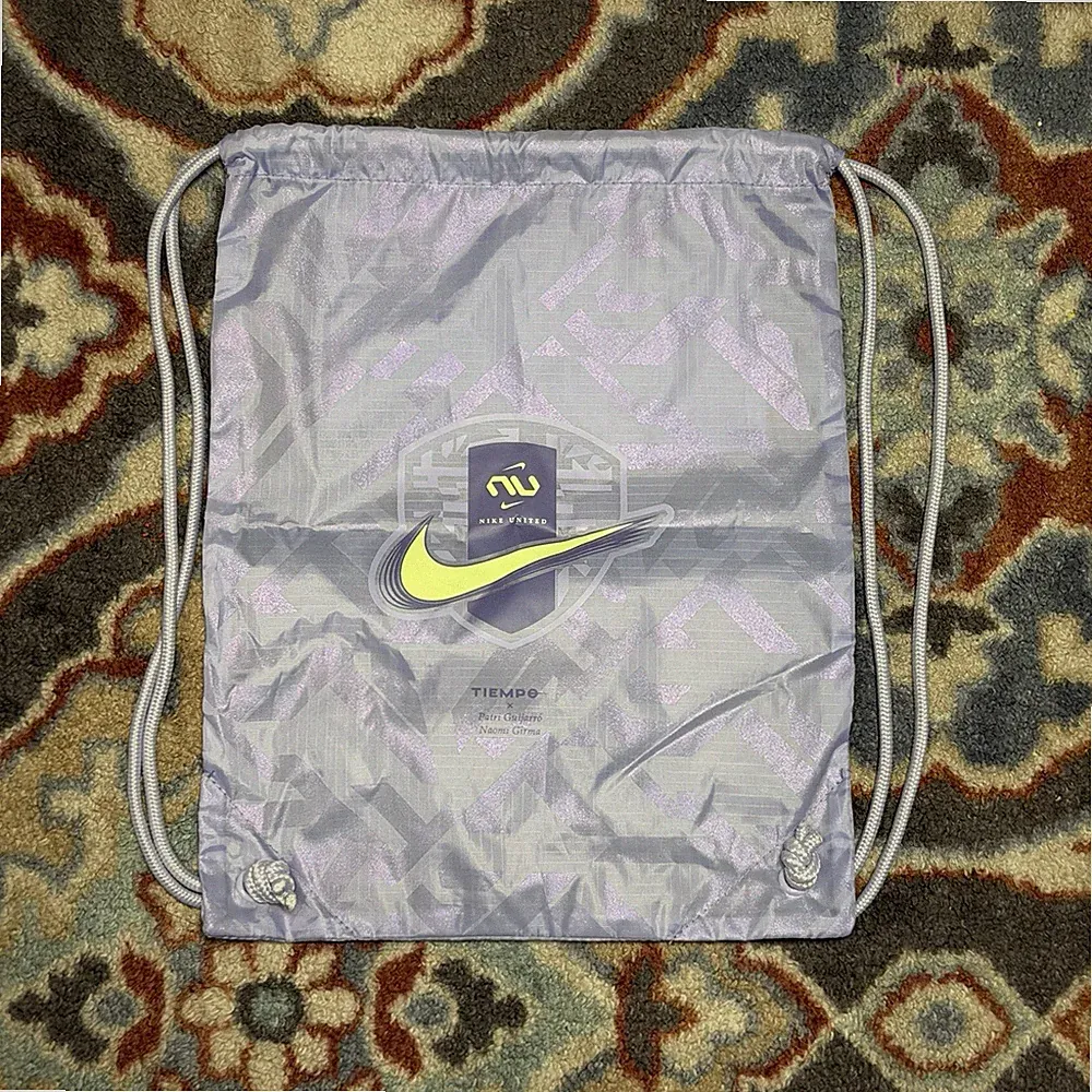 Nike Tiempo Soccer Drawstring Shoe Bag Purple Size 12" x 15" NEW