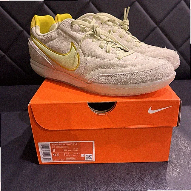 Nike Tiempo StreetGato LE Suede Olive Aura/Liquid Lime Size 8 Brand New In Box