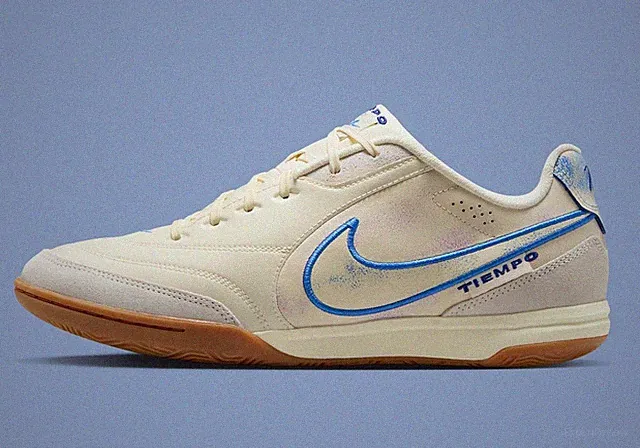 Nike Tiempo Streetgato PRM Coconut Milk Gum Blue Crystal IO9951-149 sz 9 Men's