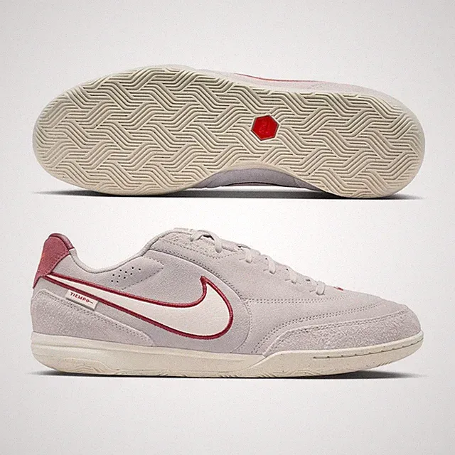 Nike Tiempo Streetgato PRM Moon Particle Grey Team Red HV3493-216 sz 11 Men's