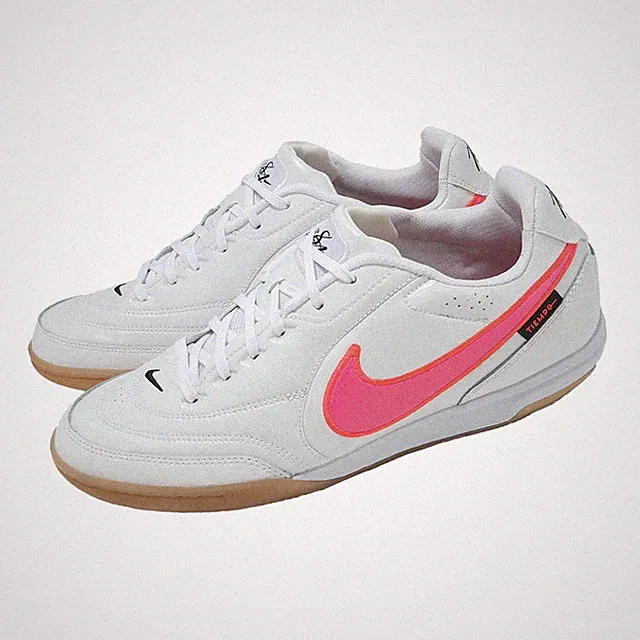 Nike Tiempo Streetgato PRM T White Pink Gum Men Indoor Soccer Shoes IQ2389-901