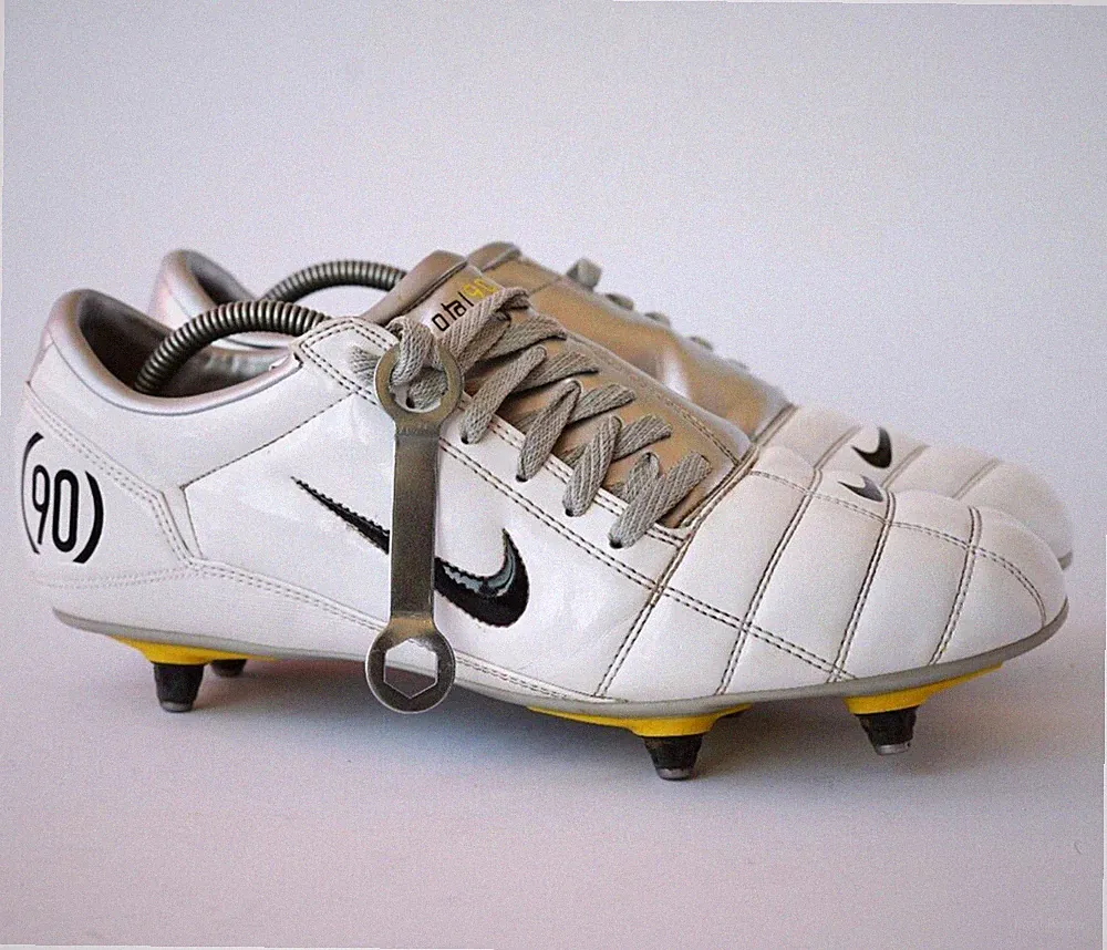 Nike Total 90 2005 Vintage Silver White Soccer Cleats Size UK11.5 US12.5 EU47
