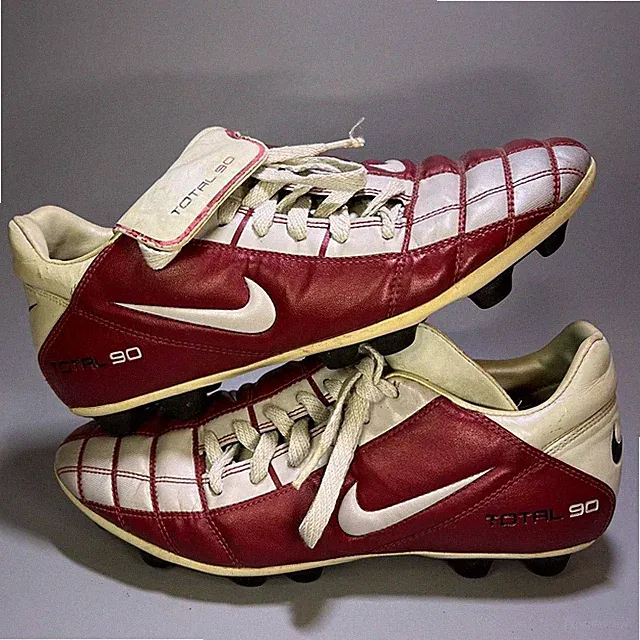 Nike total 90 II FG Red/White Football Boots US 8 UK 7 Vintage Cleats