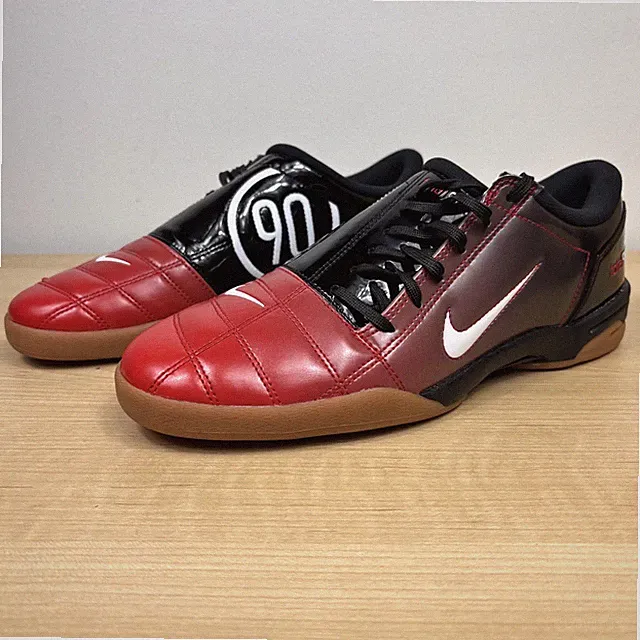 Nike Total 90 Shoes Mens Size 10 Red Black Leather Athletic Lifestyle Sneakers