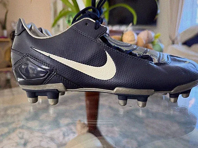 Nike Total 90 Shoot FG II Soccer Cleats Mens 7.5 Blue Lace Shoes 316246-411 VTG