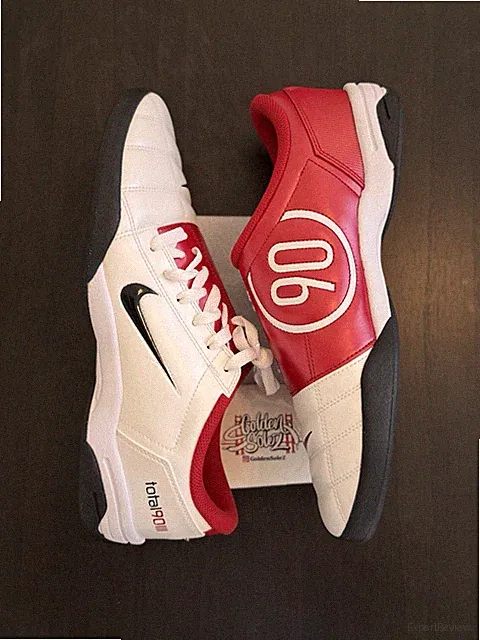 Nike Total 90 SP Indoor Soccer Shoes White Gym Men 12 Red Black HQ2851-100 New