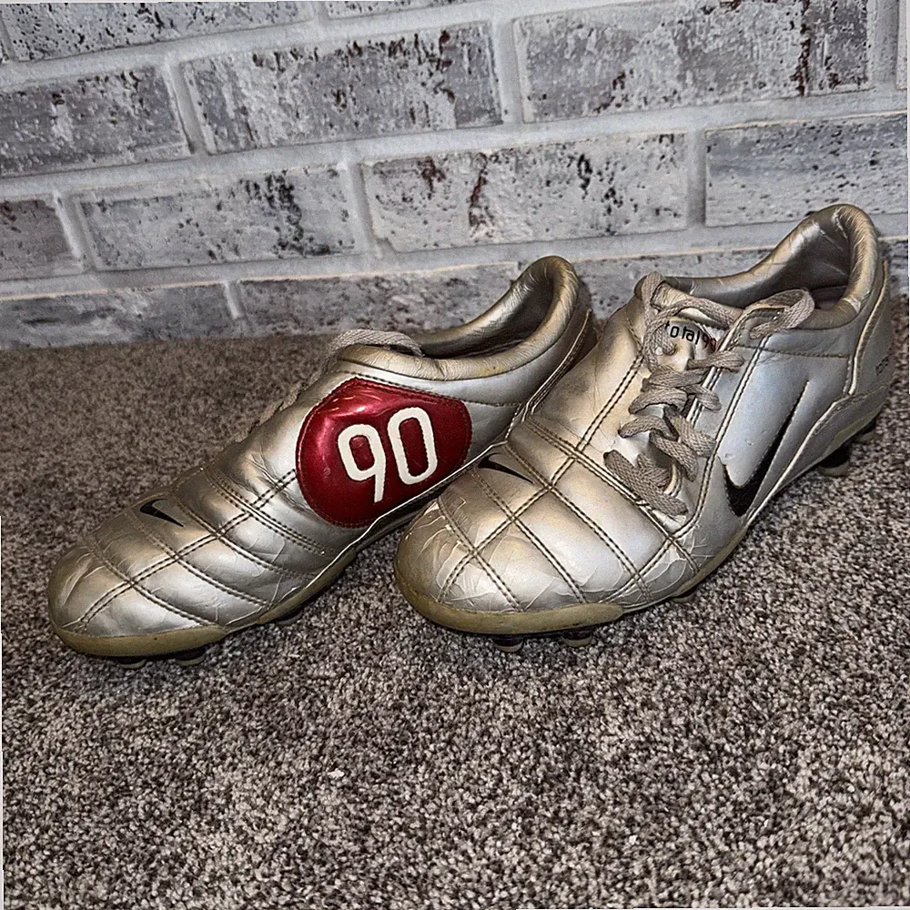 Nike Total 90 T90 III FG Vintage Football Boots Soccer Cleats US 5.5Y Chrome Red