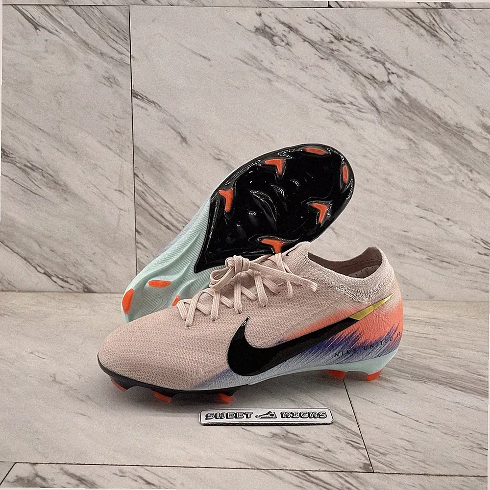 Nike United Mercurial Vapor 16 Pro FG Soccer Cleats Silt/Red Youth 3 IB2466-600