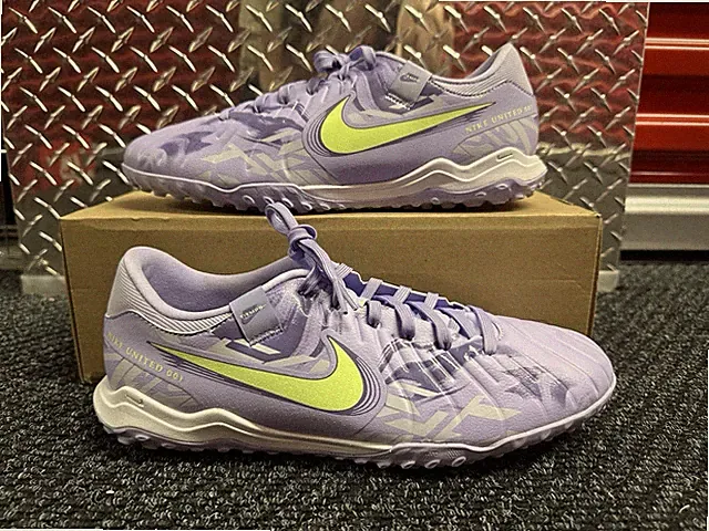 Nike United Tiempo Legend 10 Academy TF NU1 Purple Volt HF1591-500 Size 9