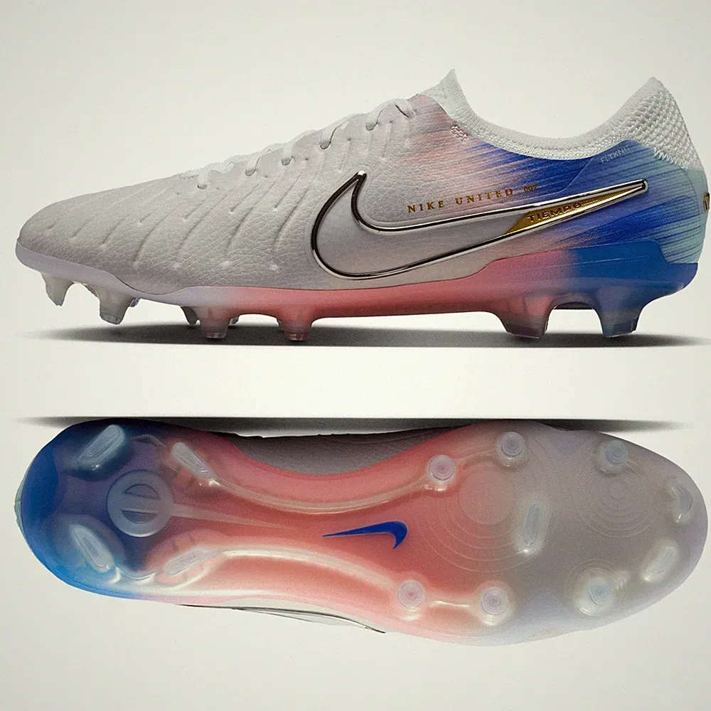 Nike United Tiempo Legend 10 Elite FG NU2 Grey/Blue IB2467-001 Men Soccer Cleats