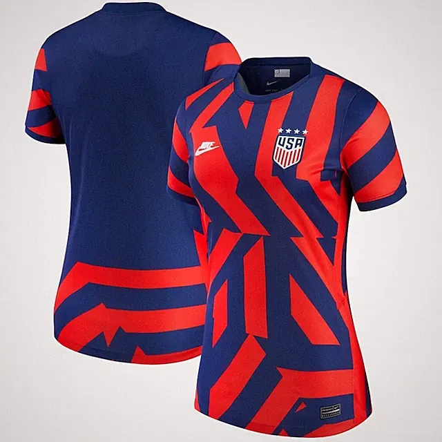 Nike USWNT Womens Away Blue & Red 2021/22 Soccer Jersey