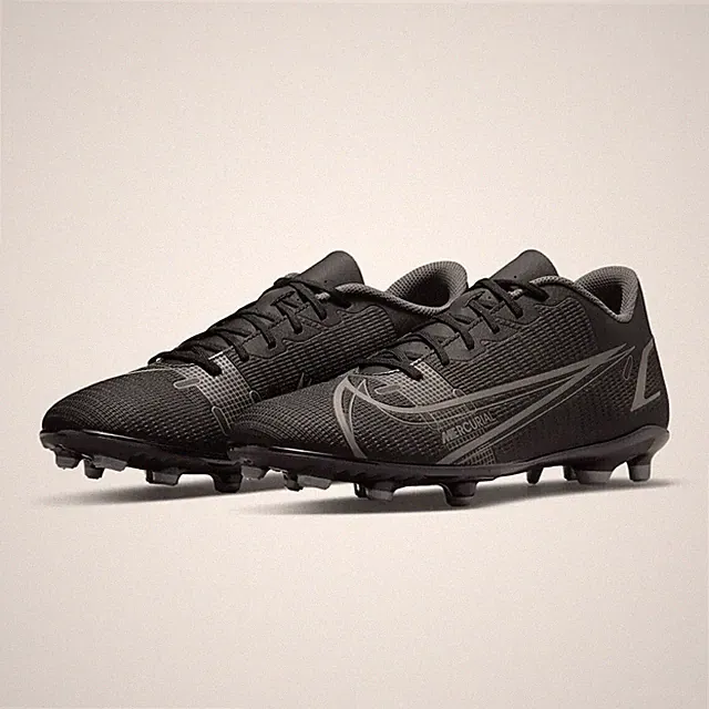 Nike Vapor 14 Club FG MG Mens Soccer Cleats Black Grey CU5692-004 Size 7.5