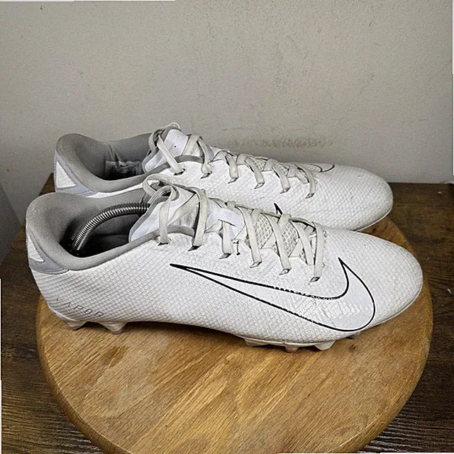 Nike Vapor 14 Elite FG Soccer Shoes Mens Size 14 White Black Cleats CZ2606-100