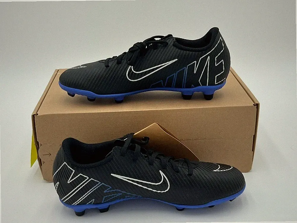 Nike Vapor 15 Club FG/MG Soccer Cleats Size M 4.5 W 6 Black/Chrome New