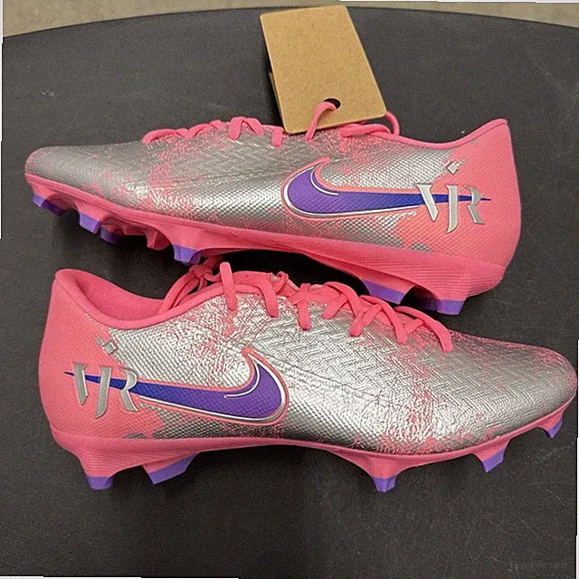 Nike Vapor 16 Academy “Vini Jr” Youth Soccer Cleats Pink/Silver/Purple 9 Wmn NWT