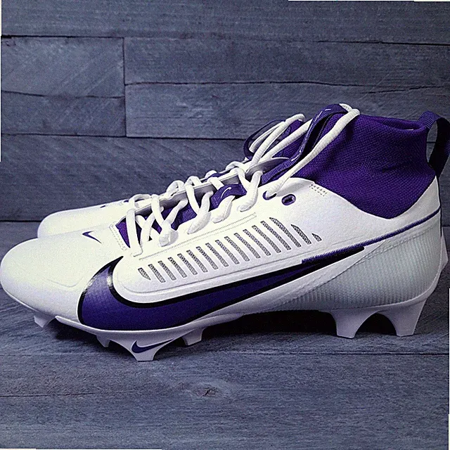 NIKE Vapor Edge Pro 360 2 TB Football Cleats Mens 8-14 White Purple Vikings