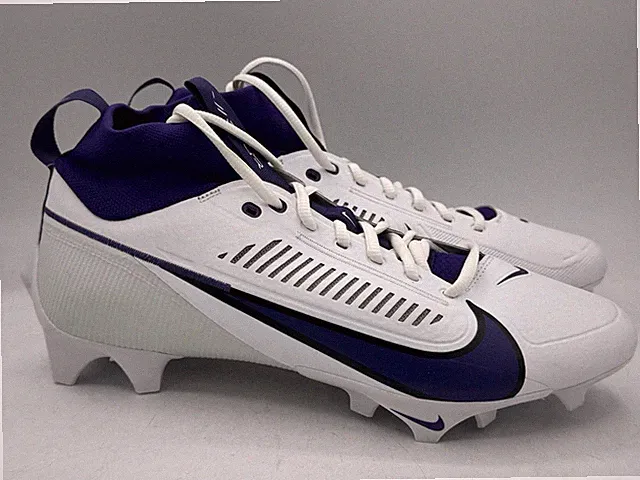Nike Vapor Edge Pro 360 2 TB White Purple Cleats FJ1581-150 Men's Size 10